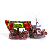 Fabricant de supermarché PP plastique fermeture à glissière emballage de fruits trou d'aération sac d'emballage de raisin avec trou respirant pour l'épicerie
