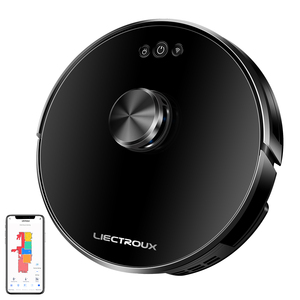 Robot Aspirador Láser Liectroux Xr500, WiFi, Carga y Almacenamiento de Mapas, Bloqueador Virtual por Dibujo a Mano, Guía por Voz, Función de Limpieza con Agua - Product Image 1
