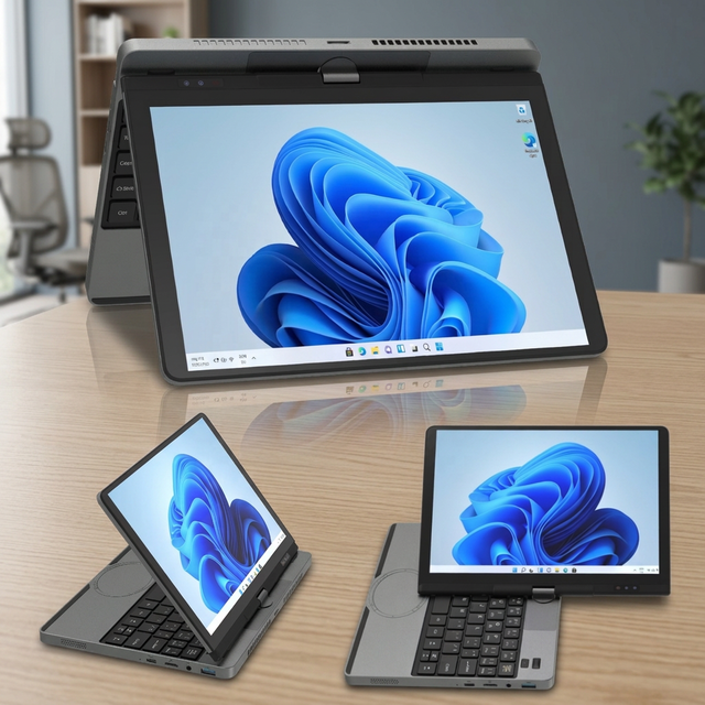 10.5 Inch 360° Rotatable 4-in-1 Yoga Laptop Intel N150 Windows11 2K 1920*1280 IPS Touch Screen Face Recognition Wake Up Backlit