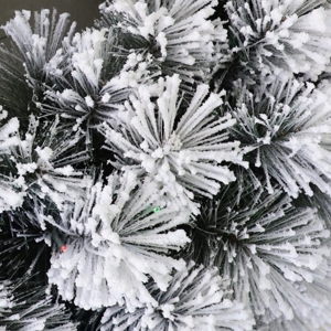 Snow Flocked Pre-lit <b>Christmas</b> Wreath Artificial Wreath Warm <b>LED</b> Lights for Front Door Indoor Outdoor Home Holiday <b>Decor</b> - Product Image 3