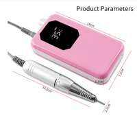 Ponceuse à ongles portable professionnelle 35K hybride sans balais, kit complet pour manucure