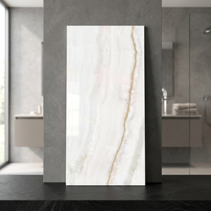 Tiger Onyx Luxury Glossy Glazed Porcelain Tiles Golden Marble Look 600x1200mm Premium Floor Wall Tile - Product Image 3