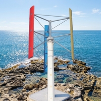 Kit de générateur d'éolienne à axe vertical Maglev H-200kw, 200kw, diamètre du rotor de 10,5 m, 380V, alliage d'aluminium, 5 pales