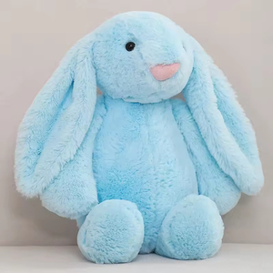 Vente en gros de poupées en peluche lapin pour filles, 40 cm, oreilles longues, jouets en peluche courte, cadeaux pour enfants, directement de l'usine - Product Image 4