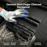 Charbon de coco hexagonal noir à faible teneur en cendres pour chicha, à combustion longue durée, directement de l'usine