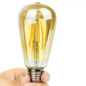 Offres Spéciales Chine Fournisseur 4 W 6W 8W A60 G80 G95 G125 ST64 Blanc Chaud Lampe Lumière Vintage Edison Type Lampadas Led Filament Ampoule