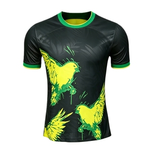 Maillot de football vierge personnalisé 2026 Samba Canary Edition Master Grade, motif oiseau jaune-vert, haute fidélité, maillot de match - Product Image 4