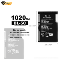 Batterie de remplacement 1430mAh BL-5J BL5J pour Nokia N900 Lumia 520 521 525 5230 5233 Nuron 5238 5800 5802 X6 C3