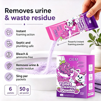 Nettoyant pour lavabo et toilettes en mousse violette ODM, poudre nettoyante pour toilettes
