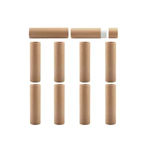 Design gratuito Gel Stick deodorante contenitori tubi Lipbalm all'ingrosso bottiglie cosmetiche vuoto riutilizzabile forma ovale tubo di carta
