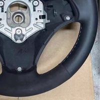 Housse de volant en cuir véritable noir antidérapant pour BMW E90 E91 E92 E93 E87 E81 E82 E88 X1 E84 Accessoires de voiture