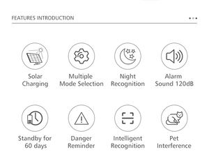 اللاسلكية تويا WIFI لص نباح الكلب إنذار حساسات الحركة الشمسية المنزل sencurity صافرة إنذار نظام - Product Image 2