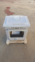Poêle à bois en fonte à haute teneur en chrome avec foyer à air tertiaire, combustion en 3 étapes, chauffage efficace pour salon