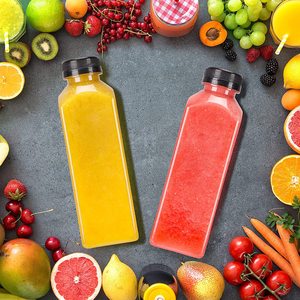 16oz <strong>Empty</strong> Plastic Juice <strong>Bottles</strong> with Caps Reusable Clear Bulk Beverage Containers for Juice Milk and Other Beverages - Product Image 6