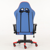 Silla Gamer de Cuero Rojo con Asiento Ancho y Respaldo Alto para Mayor Comodidad en Sesiones Prolongadas, Reclinable 180 Grados
