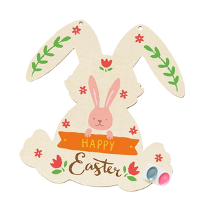 <b>Large</b> Size 12" Blank Wooden Unfinished Easter Bunny <b>Ornaments</b> Handmade for Child Party Decorations 3PCS/Bag - Product Image 3