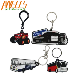 Custom Size No Moq Flexible Rubber Key Chains 3D Embossed Logo Soft Rubber Keychain Business Gift PVC Key Tag Holder