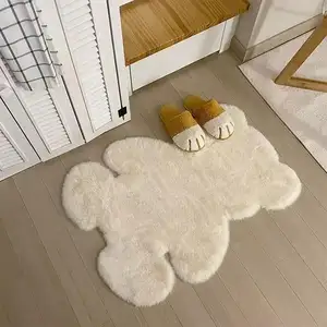 新设计蓬松防滑合成动物造型人造毛皮地板地毯