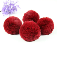 Pompons en fourrure de raton laveur véritable, grands, personnalisés, pas chers, vente en gros