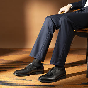 Zapatos de Vestir Formales de Cuero Genuino para Hombre, Diseño de Primera Calidad, con Cordones, Punta en Pico, Antideslizantes, Transpirables, para Negocios, Bodas y Oficina - Product Image 3