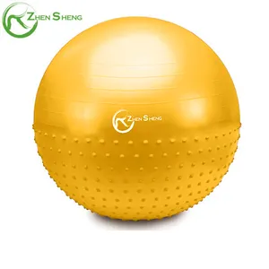 Zhensheng wholesale custom stability exercise balls gymnastic yoga ball PVC Pilates ball half massage style