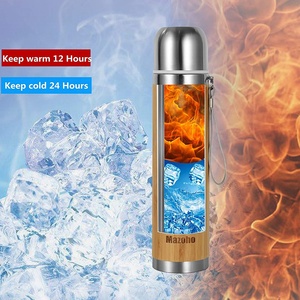 Nuovi Design Ecologici: Thermos da 17oz in Acciaio Inox di Alta Qualità con Coperchio in Bambù per <span class=keywords><strong>Acqua</strong></span>/Caffè/Tè - Product Image 5