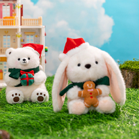 Peluche de Noël Adorable : Bonhomme de Neige, Ours Polaire, Lapin – Jouets en Peluche pour Filles et Compagnons d'Enfants