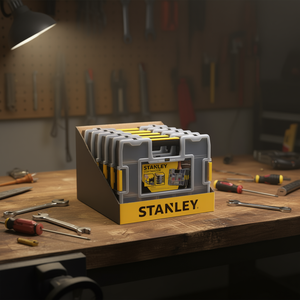 Caja organizadora de herramientas Stanley Sortmaster Junior con tapa y asa para uso en taller - Product Image 3