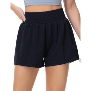 FOXA Pantalones cortos deportivos de cintura alta para mujer, pantalones cortos deportivos de verano con bolsillos con cremallera - Product Image 1