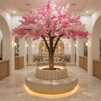 Arbre à fleurs de cerisier en soie rose géant de 12 pieds personnalisé, arbre artificiel géant de cerisier Sakura, grand arbre artificiel de cerisier en fleurs