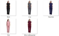 Uniformes Quirúrgicos Médicos con Cremallera, Uniformes Médicos para Hombre con Cierre, Paquetes de Uniformes Médicos para Mujer 42393