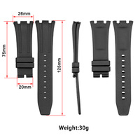 Fluorkautschuk FKM Gummi-Uhrenarmband 26mm für GA2100 GA2110 CASI Oak Mod Kits Uhren-Zubehör