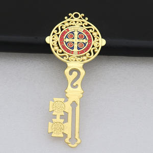 Colgador <span class=keywords><strong>de</strong></span> puerta <span class=keywords><strong>de</strong></span> estilo religioso con llave <span class=keywords><strong>de</strong></span> <span class=keywords><strong>San</strong></span> <span class=keywords><strong>Benito</strong></span> <span class=keywords><strong>de</strong></span> 12,3 cm, colgante <span class=keywords><strong>de</strong></span> <span class=keywords><strong>medalla</strong></span> <span class=keywords><strong>de</strong></span> protección <span class=keywords><strong>de</strong></span> bendición, joyería <span class=keywords><strong>de</strong></span> aleación para niños, piedra principal <span class=keywords><strong>de</strong></span> ópalo DIY - Product Image 4