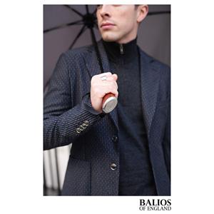 Parapluie automatique compact à 3 plis, manche en bois brun foncé, de haute qualité, pour homme d'affaires, de marques de luxe haut de gamme. - Product Image 3