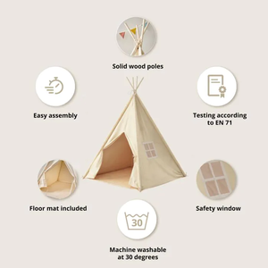 I bambini giocano tenda per interni in tela di cotone per bambini lavabile pieghevole tenda per <span class=keywords><strong>casa</strong></span> di tenda per bambini - Product Image 2