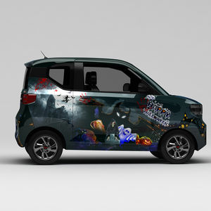 WRAPMASTER 1,52*20m Cartoon-Muster Individualisierte Fahrzeugfolierung PET Farbwechsel-Autofolie Vinyl-Autoaufkleber Fahrzeugfolie 5*65ft - Product Image 3