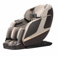 Fauteuil de massage à domicile zéro gravité avec airbag, chauffage, rouleaux pour mollets et pieds, musique Bluetooth et écran tactile pour la relaxation