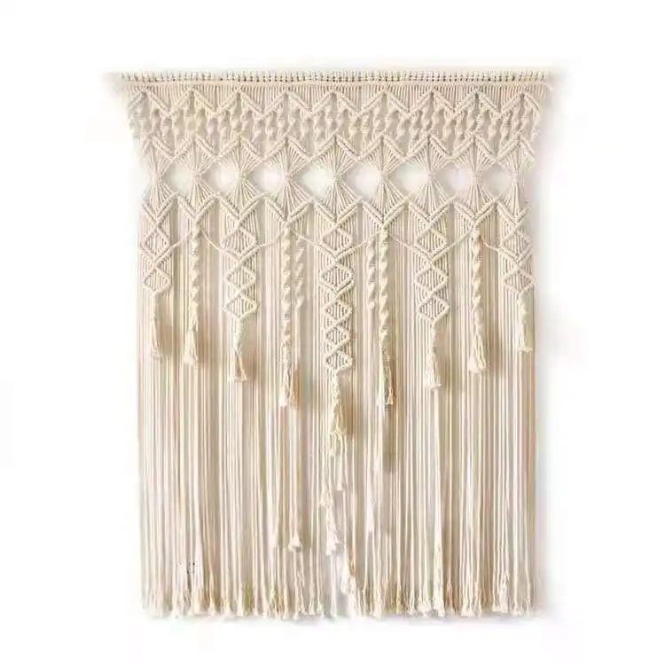 Coton tricot bohème porte de mariage décoratif vintage frange gland macramé dinde boho rideau avec glands