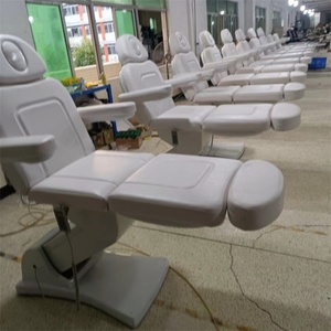 Table de massage électrique réglable beige pour thérapie, spa, salon de beauté, soins esthétiques, lit de soin, chaise de tatouage et de soin du visage - Product Image 5