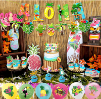 Sommer Strand Pool Aloha Thema Abschlussball Party Ananas Flamingo Banner Flagge Cupcake Kuchen Topper Helium Bedruckte Latex-Ballons Deko