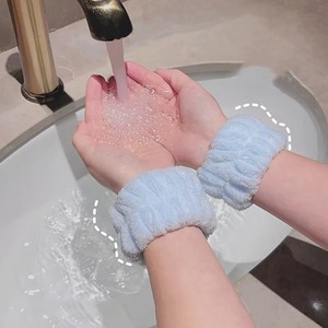 2PCS Reusable Spa Wrist Washband Soft <b>Microfiber</b> <b>Towel</b> Wristbands For Washing Face Women Girl Yoga Running Sport Wrist Sweatband - Product Image 4