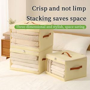 Clear Window <b>Storage</b> <b>Box</b> Stackable Closet Organizer <b>Storage</b> <b>Bins</b> for Bedding, Clothes, Blankets - Product Image 4