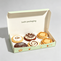 Boîte d'emballage personnalisée pour pâtisseries, faible MOQ, pour biscuits, croissants, gâteaux feuilletés, rouleaux de cannelle, desserts, en papier