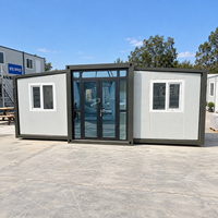 Maison conteneur modulaire pliable à assemblage rapide, avec structure galvanisée durable, pour hébergement temporaire de chantier