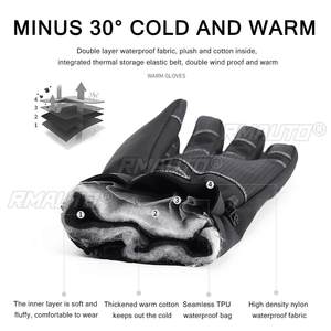 Motorcycle <b>Gloves</b> Driving Riding Winter Thermal Warm <b>Gloves</b> Windproof Anti-slip <b>Touch</b> <b>Screen</b> <b>Gloves</b> Universal - Product Image 2