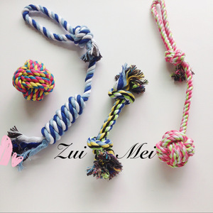 Stock top seller <span class=keywords><strong>chiot</strong></span> chien animal corde jouets ensemble de 4 chien remorqueur corde - Product Image 5