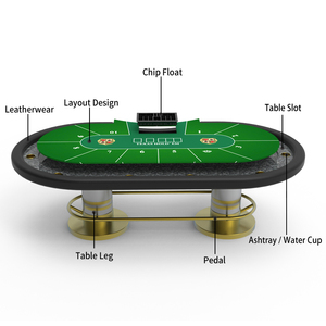 Mesa <span class=keywords><strong>de</strong></span> Póker Profesional para Juegos <span class=keywords><strong>de</strong></span> Casino, Mesa Ovalada Personalizada, Clásica, Premium, Antigua, Texas Hold'em, <span class=keywords><strong>de</strong></span> Lujo, en Venta - Product Image 3