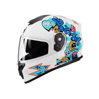 Casque de sécurité ABS d'équitation Casque intégral moto enfants Casque Double miroir Berry Bear 3C DOT Casque