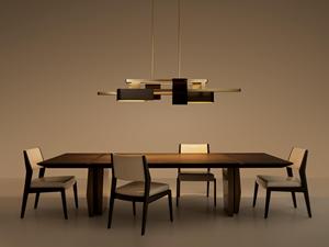 Studio Design nuovo arrivo realizzato su ordinazione di lusso sala da pranzo per conferenze in rovere noce di castagno bronzo tavolo da pranzo - Product Image 6