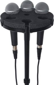 Support de microphone portable professionnel OEM, support de micro en métal pour 6 micros, mini-clip de fixation avec bonnette anti-vent en mousse - Product Image 2